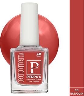 Perpaa Colorich Vegan Nail Lacquer Quick-drying, Chip-resistant, Long-lasting,Shade 12 Bold Red