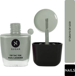 SUGAR Cosmetics Tip Tac Toe Nail Lacquer Classic, Long-lasting, 100% Chip-resistant, Glossy 17 Grays of God