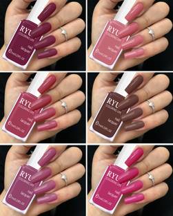 RYUK Lustrous 6-Piece Shine Nail Polish Kit for Dazzling Manicures Multicolor