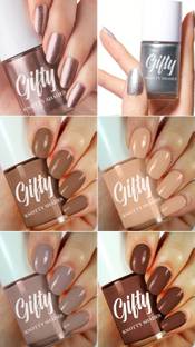 GIFTY Nail Polish Set| Long Stay, Quick Dry Nail Paint Magical Gold, Moon Light, Ocean Sparkle