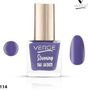 VERGE Stunning Color Non Toxic Nail Polish (SUPER STAY WITH HD BOLD FINISH) 114, Sassy Purple, Quick Dry & Chip Resistant, PARABEN FREE, VEGAN