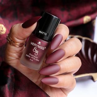 VERYMISS Premium Matte Nail Polish 6ml | Smooth Application | Quick Drying 252-Rutic Red