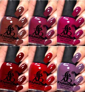AQ FASHION New Dazzling HD High Shine Nail Polish For Women and Girl Combo Set C229 Multicolor