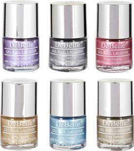 DeBelle Gel Nail Polish Chrome wine Chrome wine ,Chrome Silver,Chrome Glaze,Chrome Gold ,Aqua Frenzy & Rustique Gold