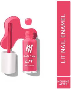 मायग्लैम LIT Nail Enamel - Morning After 
(Reddish Rose Shade) गुलाबी