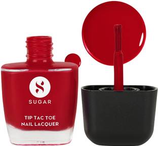 SUGAR Cosmetics Tip Tac Toe Nail Lacquer Classic, Long-lasting, 100% Chip-resistant, Glossy 25 Crimson Canopy