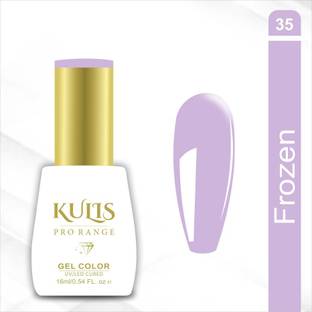 kulis UV Gel Nail Polish 16ml Brush Cap Bottle | Pro Range UV Lamp Cured Gel Color K35 Color:Frozen