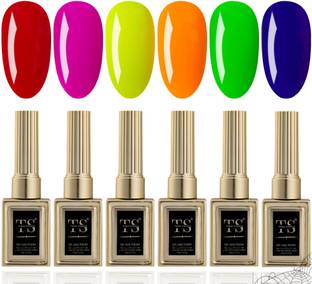 THR3E STROKES Gel Nail Polish Combo Set, Halloween Begins | High Gloss, Hema-Free for Nail Art Halloween Begins (Set of 6)