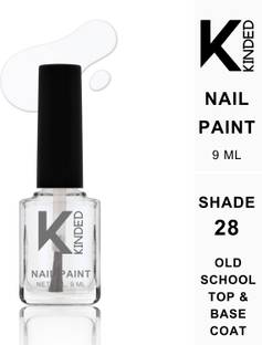 KINDED Nail Paint Lacquer Nail Polish Enamel with One Coat Single Stroke Application Old School Top & Base Coat