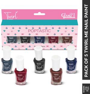 Glam21 Twirl Me Nail Paint Combo |Nail color -6 ml each |Chip Resistant |Trendy Shades Shade -08