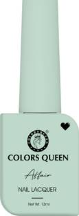 COLORS QUEEN Affair Matte Nail Lacquer, Chip Resisting, Long Lasting & Quick Dry Nail Polish 37 - TameTeal