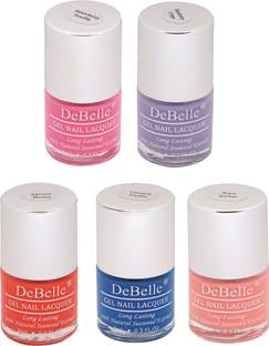 DeBelle Gel Nail Polish Gift Set of 5 Strawberry Souffle, Blueberry Crepe, Apricot Brulee , Velvette Truffle, Rose Sorbet