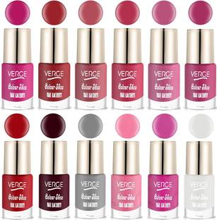 VERGE Colour Show Ultra Shine Nail Lacquer (NO CHIPPING & NO FADING) (Pack of 12) Subtle CS12_23