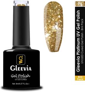 ग्लीविया Platinum UV Nail 3D Gel Polish for Professionals 8ml Pack P4 सुनहरा