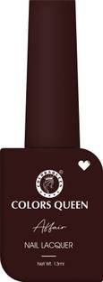 COLORS QUEEN Affair Matte Nail Lacquer, Chip Resisting, Long Lasting & Quick Dry Nail Polish 54 - Burnt Maroon