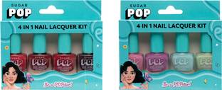 SUGAR POP 8 in 1 Nail Lacquer Kit | Glossy Finish | Pigmented-03 Pastel Shade & Multicolor Pastel Shades & Multicolor