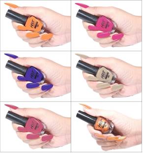 HOOT Trendy Quick-drying, Long-Lasting | Chip resistance, Gel Based Nail Polish Combo Multicolor-1