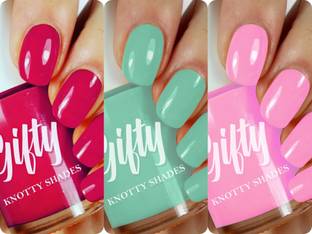 GIFTY No Toxin Nail Lacquer LIIT Combo Pack (Yasss It's LIT3) Spoiled Diva,Cool Breeze,BitterSweet