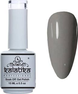 KALATIKA Soak Of UV LED Gel Polish 15ml Highly Pigmented Nail Paint Ash-Grey-75
