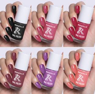 RONZILLE Quick Dry Long Lasting Nail Polish Combo Set Of 6 Combo Of Different Color-10