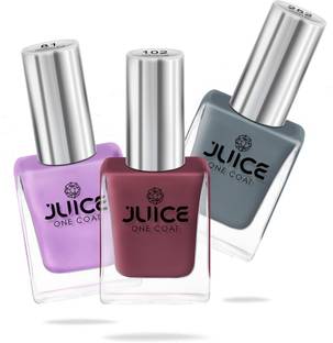 Juice Nail Paint Combo Periwinkle Blue, Dusty Coral, Thunder Sky