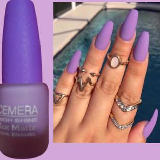 Cemera BEST HIGH PIGMENTED LONG WEAR VELVET DULL MATTE LIGHT PURPLE NAIL POLISH Violet