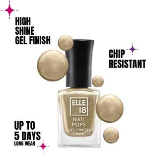 ELLE 18 Nail Pop Gel Finish -G2 10ml Gold