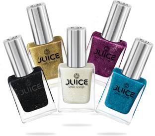 Juice nail polish Pearly Black - S03, Metallic Gold - S06, Aqua Marin - S11, Red Violet - S23, Milky Way - S37