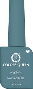 COLORS QUEEN Affair Matte Nail Lacquer, Chip Resisting, Long Lasting & Quick Dry Nail Polish 07 - Steel Teal