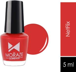 मोरेज़ Paint Your Own Rainbow Nail Paint | Long Lasting Enamel | Nail Polish | Nail Paint | 5 ML | Red | Shade:- Netflix नेटफ्लिक्स