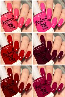 Fashion Bar Quick Dry GEL Shine Nail Paint Combo Set for Women & Girls 837 Multicolor