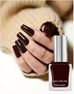 THTC Best Quick Dry & Long Lasting Maroon Glossy Nail Polish Maroon Maroon