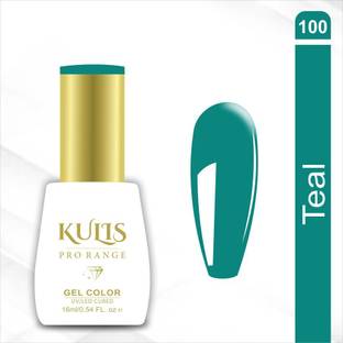 kulis UV Gel Nail Polish 16ml Brush Cap Bottle| Pro Range UV Lamp Cured Gel Color K100 Color: Teal