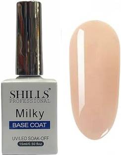 Shills Professional Uv Led Soak Off Milky Base Coat Gel Polish Beige 15 Ml Milky Base Coat 007