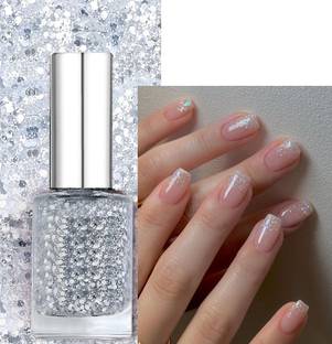 AFARAXIA Long Lasting, glitter Nail Polish High Gloss Shine sliver glitter