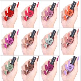 HOOT Glossy Finish Nail Lacquer Kit | Stay Long, Quick Dry Paint With Chip Resistant- 12 Vibrant Shades