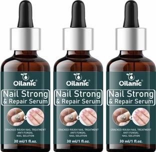 Oilanic 100% Pure & Natural Nail Strong Oil Combo pack of 3 bottles of 30 ml(90 ml) Men & Women