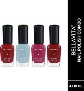 BELLAVITA Bold Basics Nail Polish Set for Women 4*10 ML (BLUSH, AROUSE, MORNING SKY, WINE SPILL)