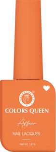 COLORS QUEEN Affair Matte Nail Lacquer, Chip Resisting, Long Lasting & Quick Dry Nail Polish 06 -Tangy Sun Set
