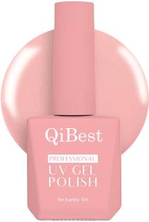 skinplus Presents QiBest Professional UV Gel Nail Polish| Glossy Finish| Shade-010| 15 ml Multicolor