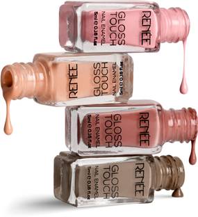 Renee Gloss Touch N02 Everyday Nudes - Set of 4 Nail Enamels, 5ml each N02 Everyday Nudes