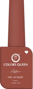 COLORS QUEEN Affair Matte Nail Lacquer, Chip Resisting, Long Lasting & Quick Dry Nail Polish 61 - Rose Wood