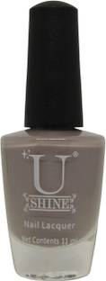 Ushine Dress me Nude |Violet Grey |11ml|No Paraben, Nail Yellowing, Chipping & Cracking Violet Grey Glossy