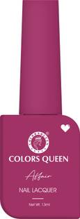 COLORS QUEEN Affair Matte Nail Lacquer, Chip Resisting, Long Lasting & Quick Dry Nail Polish 55 - Barby