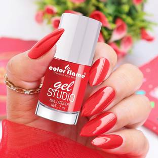 COLOR FLAME High Gloss, Quick Dry & Long Lasting100% Vegan & Cruelty Free Nail Polish Red