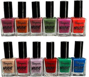 TEMPER Matte Finish nail Polish combo pack Unique Nail Paint (10ML Each) Multi Color