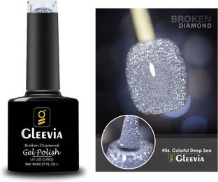 Gleevia Colorful Disco Reflective Glitter UV Gel Polish UV/LED Cured R6 - 8ml Bottle Shade Code R6