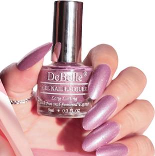 DeBelle Glitter Nail Paint Adorable Amelia(Purple with Pink Glitter)