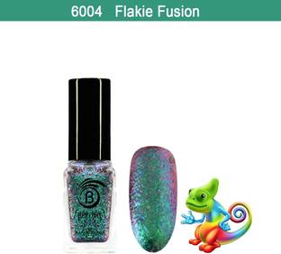 BEROMT CHROME PRISMATIC NAIL POLISH-6004 Red Flakies