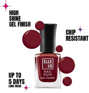 ELLE 18 Nail Pop Gel Finish -G7 10ml MAROON
